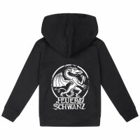 Feuerschwanz (Drache) - Kids zip-hoody, black, white, 116