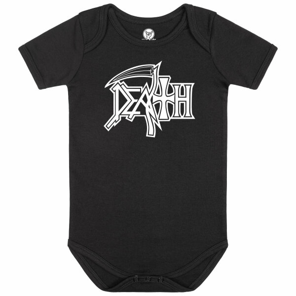 Death (Logo) - Baby Body, schwarz, weiß, 56/62