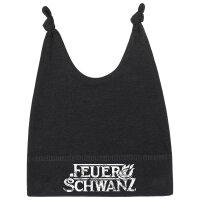 Feuerschwanz (Logo) - Baby Mützchen, schwarz, weiß, one size