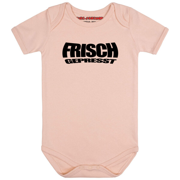 Frisch gepresst - Baby bodysuit, pale pink, black, 56/62