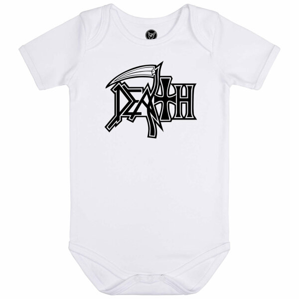 Death (Logo) - Baby Body, weiß, schwarz, 56/62