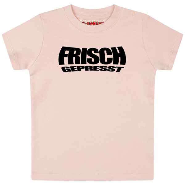 Frisch gepresst - Baby T-Shirt, hellrosa, schwarz, 56/62