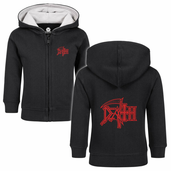 Death (Logo) - Baby Kapuzenjacke, schwarz, rot, 56/62