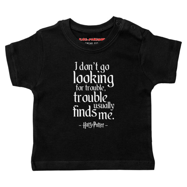 Harry Potter (Trouble) - Baby T-Shirt, schwarz, weiß, 56/62