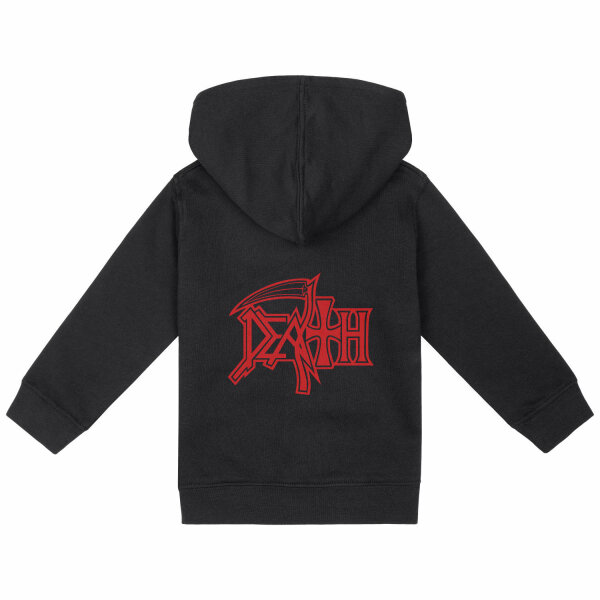 Death (Logo) - Baby zip-hoody, black, red, 80/86